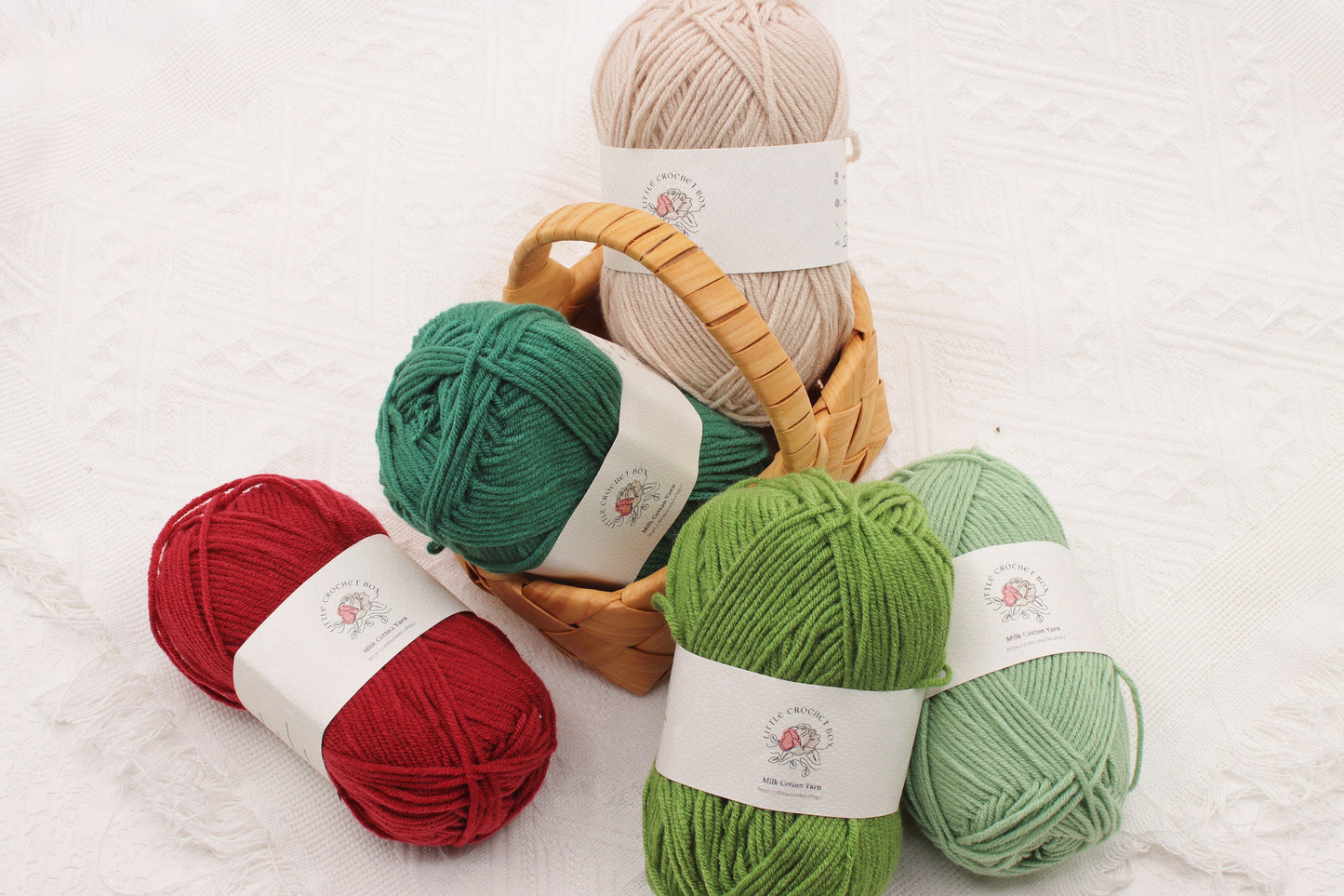 Premium Milk Cotton Yarn in 86 Beautiful Colors - DK Weight - 80% Cotton - 50g weight - Ideal for Crochet (2mm-3mm Hook)