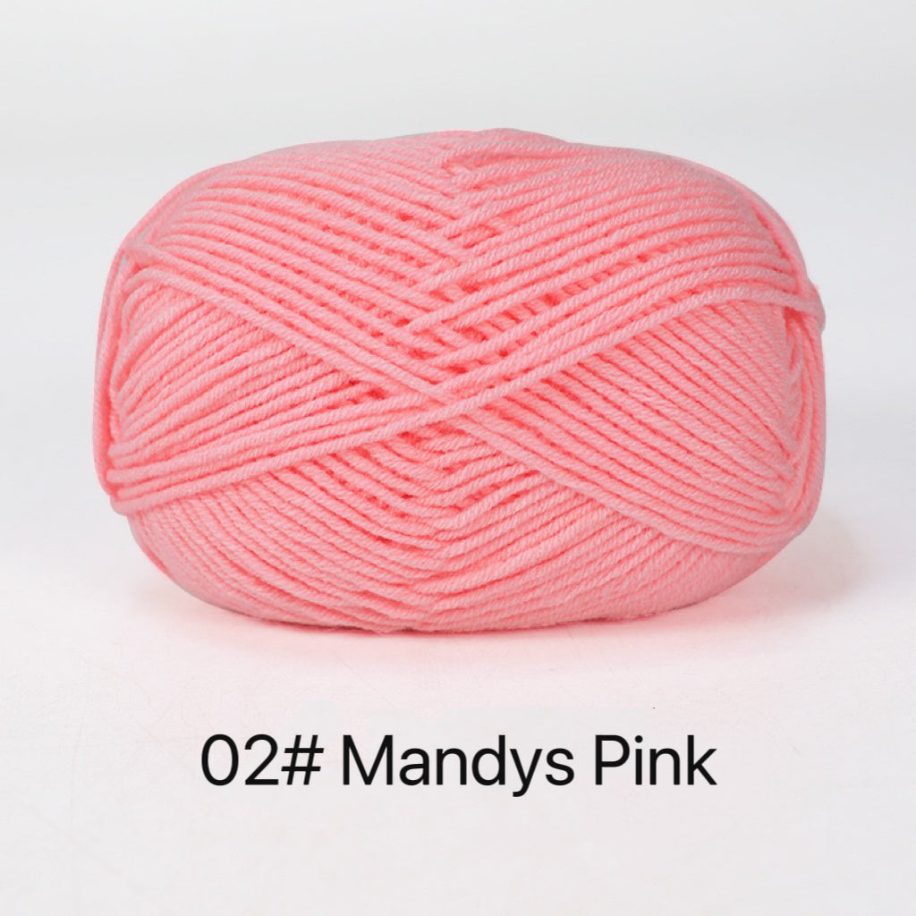 Premium Milk Cotton Yarn in 86 Beautiful Colors - DK Weight - 80% Cotton - 50g weight - Ideal for Crochet (2mm-3mm Hook)
