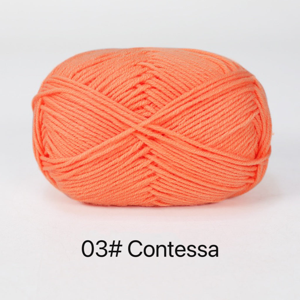Premium Milk Cotton Yarn in 86 Beautiful Colors - DK Weight - 80% Cotton - 50g weight - Ideal for Crochet (2mm-3mm Hook)