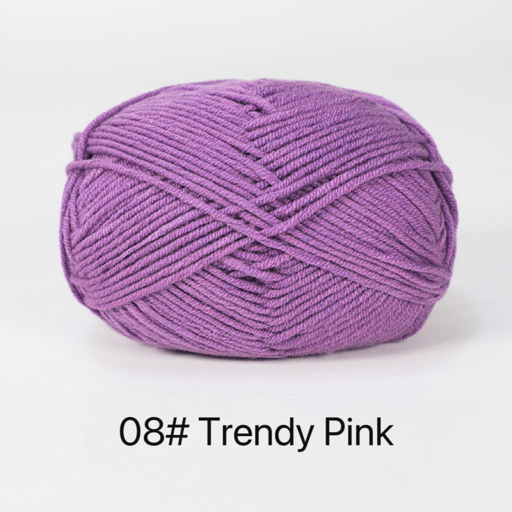 Premium Milk Cotton Yarn in 86 Beautiful Colors - DK Weight - 80% Cotton - 50g weight - Ideal for Crochet (2mm-3mm Hook)