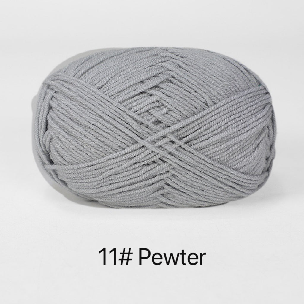 Premium Milk Cotton Yarn in 86 Beautiful Colors - DK Weight - 80% Cotton - 50g weight - Ideal for Crochet (2mm-3mm Hook)