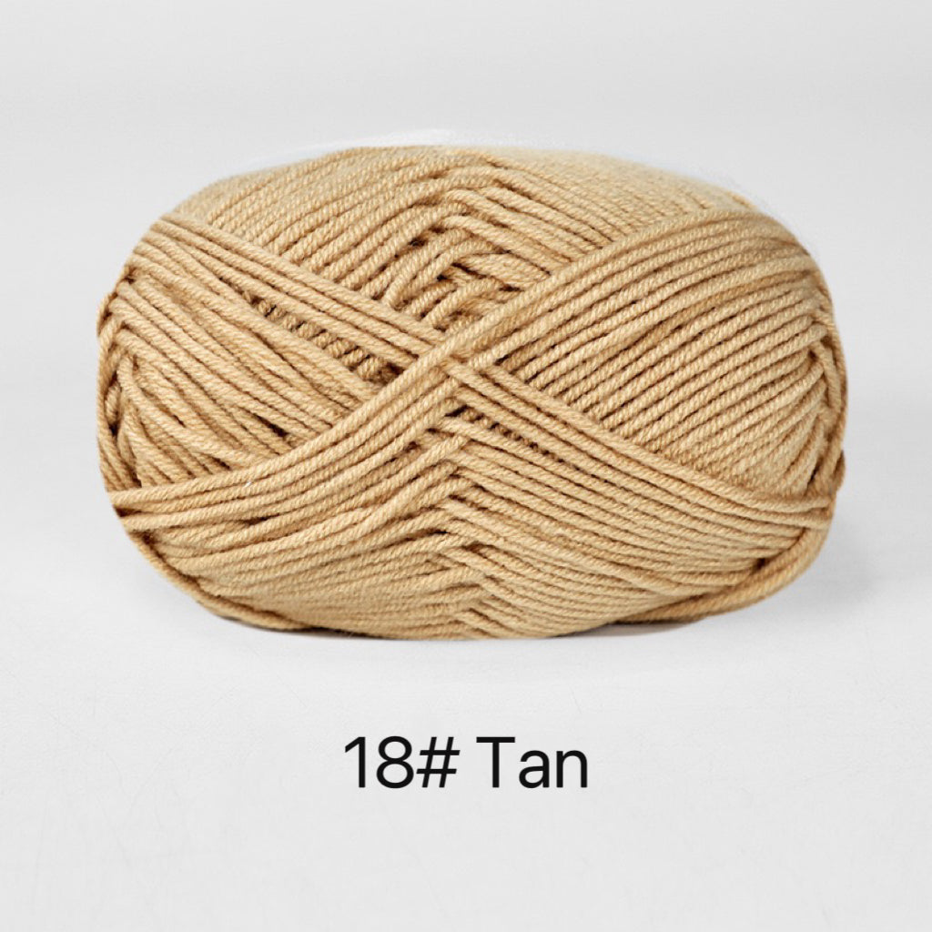 Premium Milk Cotton Yarn in 86 Beautiful Colors - DK Weight - 80% Cotton - 50g weight - Ideal for Crochet (2mm-3mm Hook)