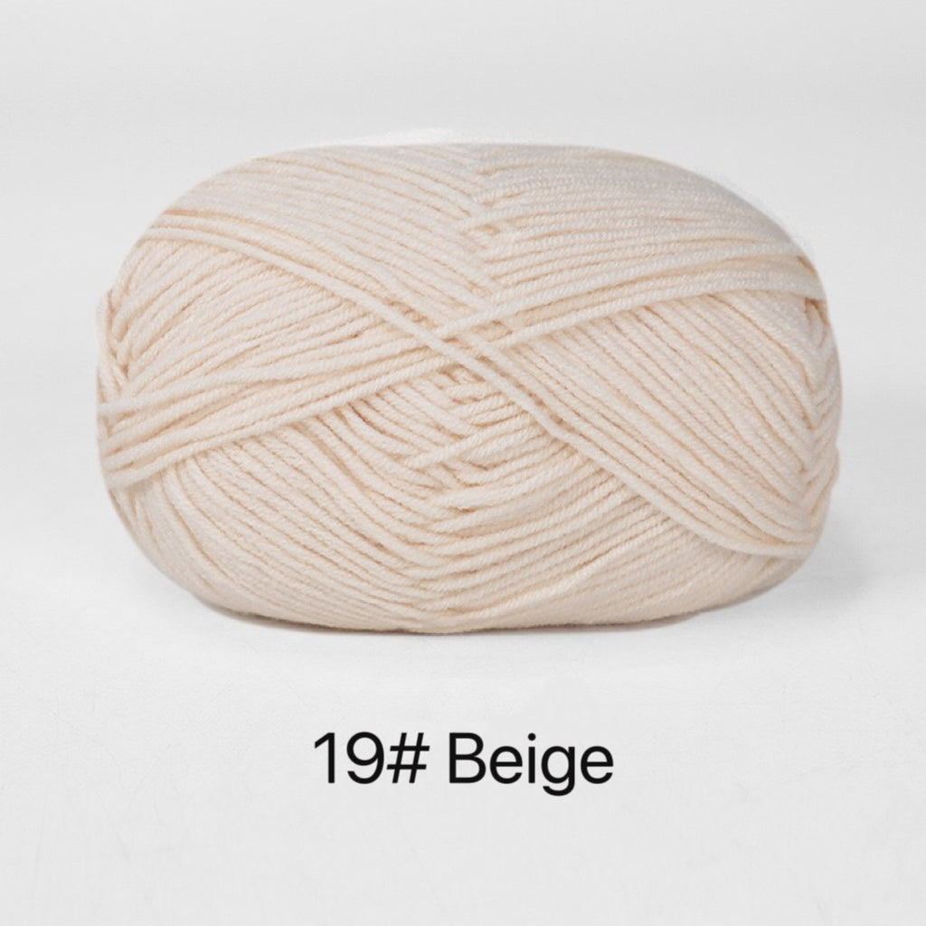 Premium Milk Cotton Yarn in 86 Beautiful Colors - DK Weight - 80% Cotton - 50g weight - Ideal for Crochet (2mm-3mm Hook)