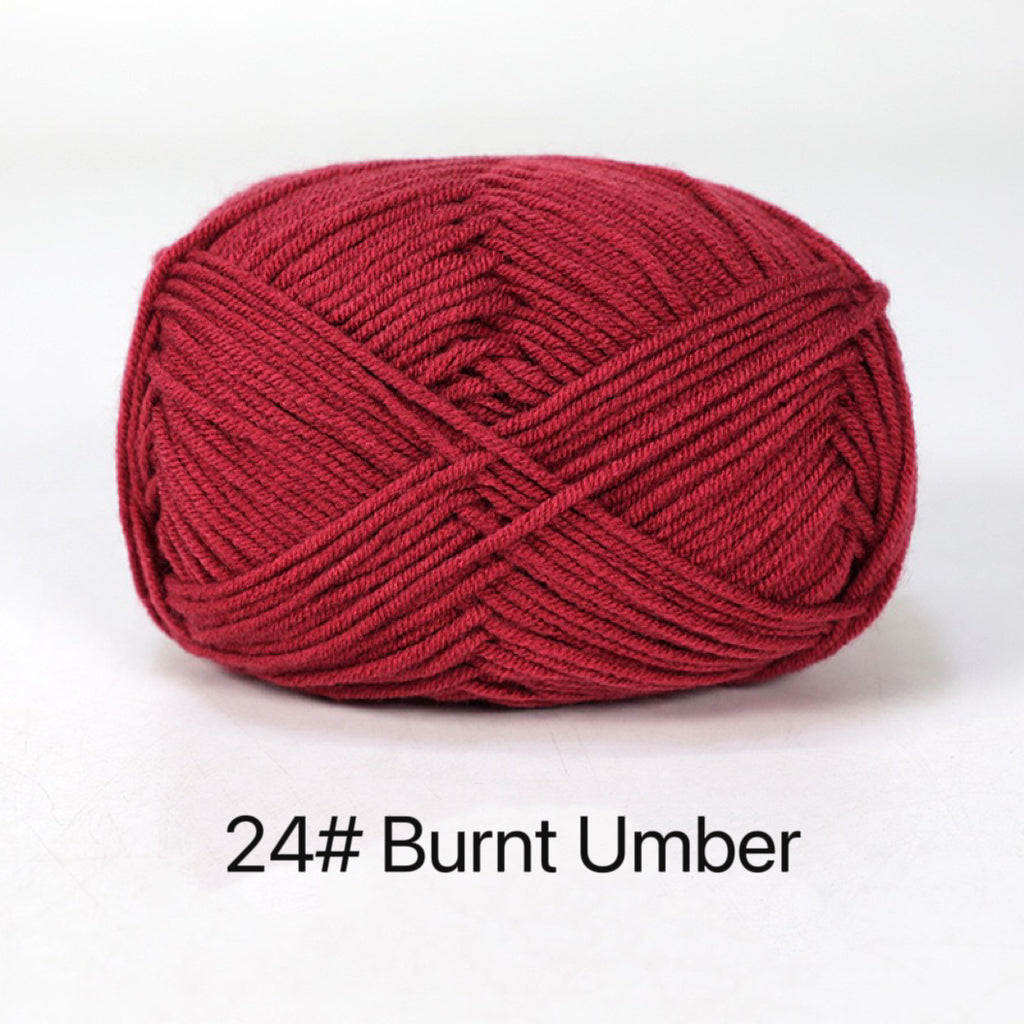 Premium Milk Cotton Yarn in 86 Beautiful Colors - DK Weight - 80% Cotton - 50g weight - Ideal for Crochet (2mm-3mm Hook)