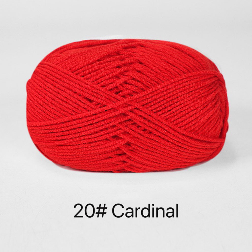 Premium Milk Cotton Yarn in 86 Beautiful Colors - DK Weight - 80% Cotton - 50g weight - Ideal for Crochet (2mm-3mm Hook)