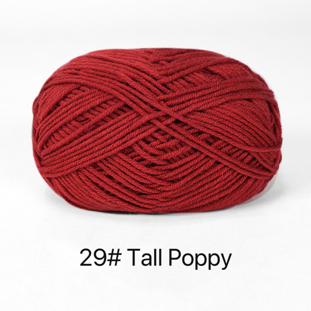 Premium Milk Cotton Yarn in 86 Beautiful Colors - DK Weight - 80% Cotton - 50g weight - Ideal for Crochet (2mm-3mm Hook)