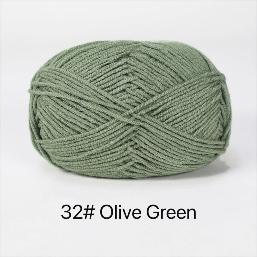 Premium Milk Cotton Yarn in 86 Beautiful Colors - DK Weight - 80% Cotton - 50g weight - Ideal for Crochet (2mm-3mm Hook)