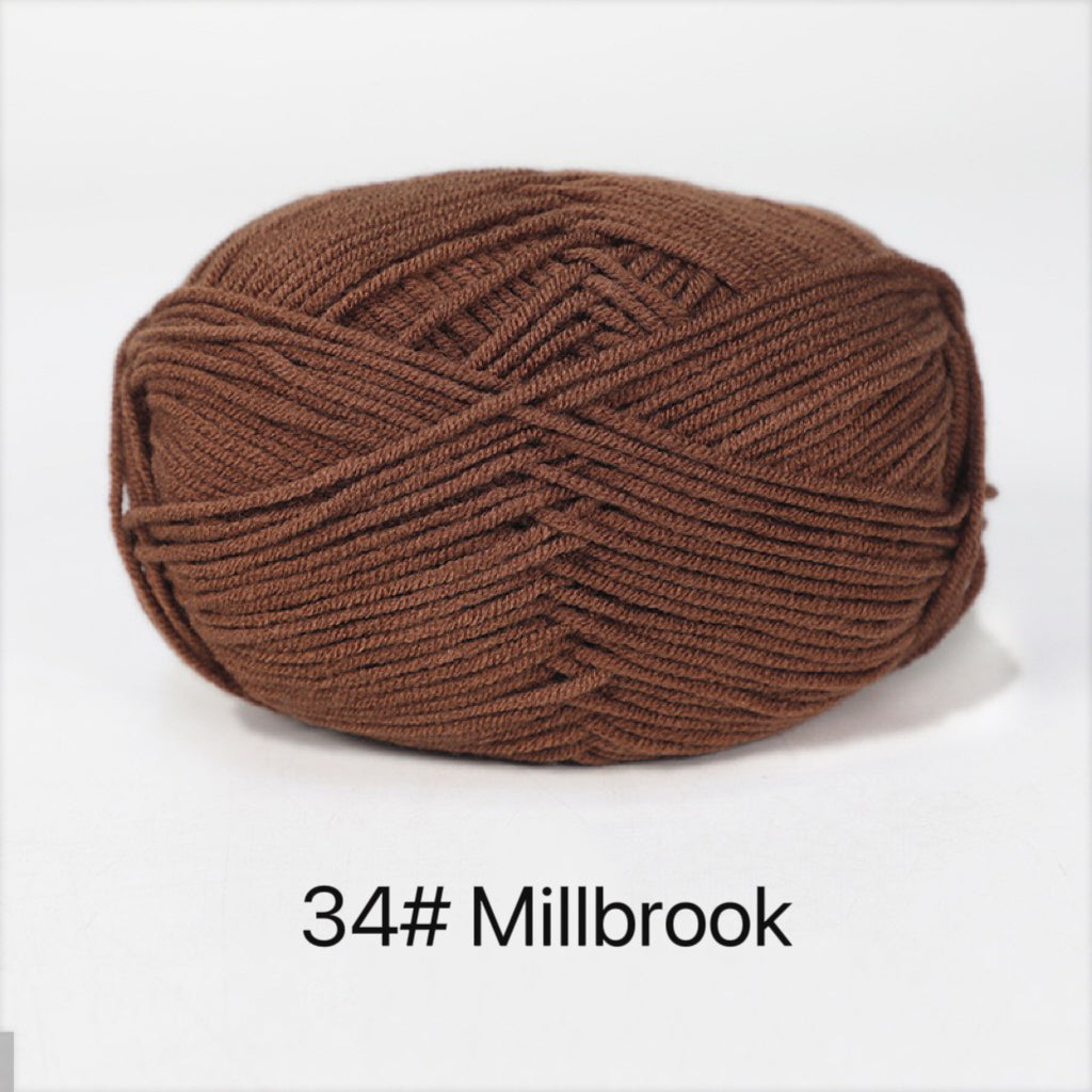 Premium Milk Cotton Yarn in 86 Beautiful Colors - DK Weight - 80% Cotton - 50g weight - Ideal for Crochet (2mm-3mm Hook)