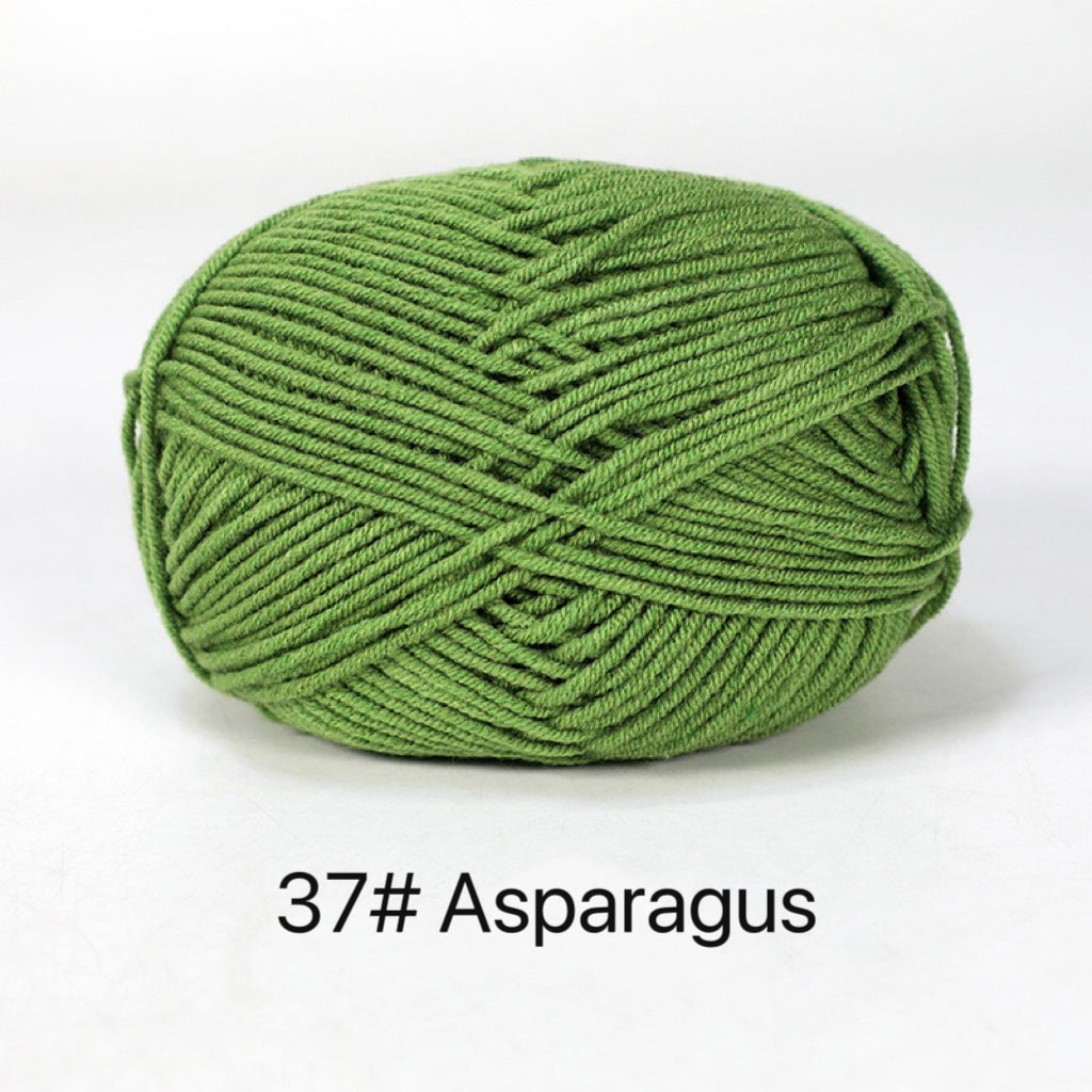 Premium Milk Cotton Yarn in 86 Beautiful Colors - DK Weight - 80% Cotton - 50g weight - Ideal for Crochet (2mm-3mm Hook)