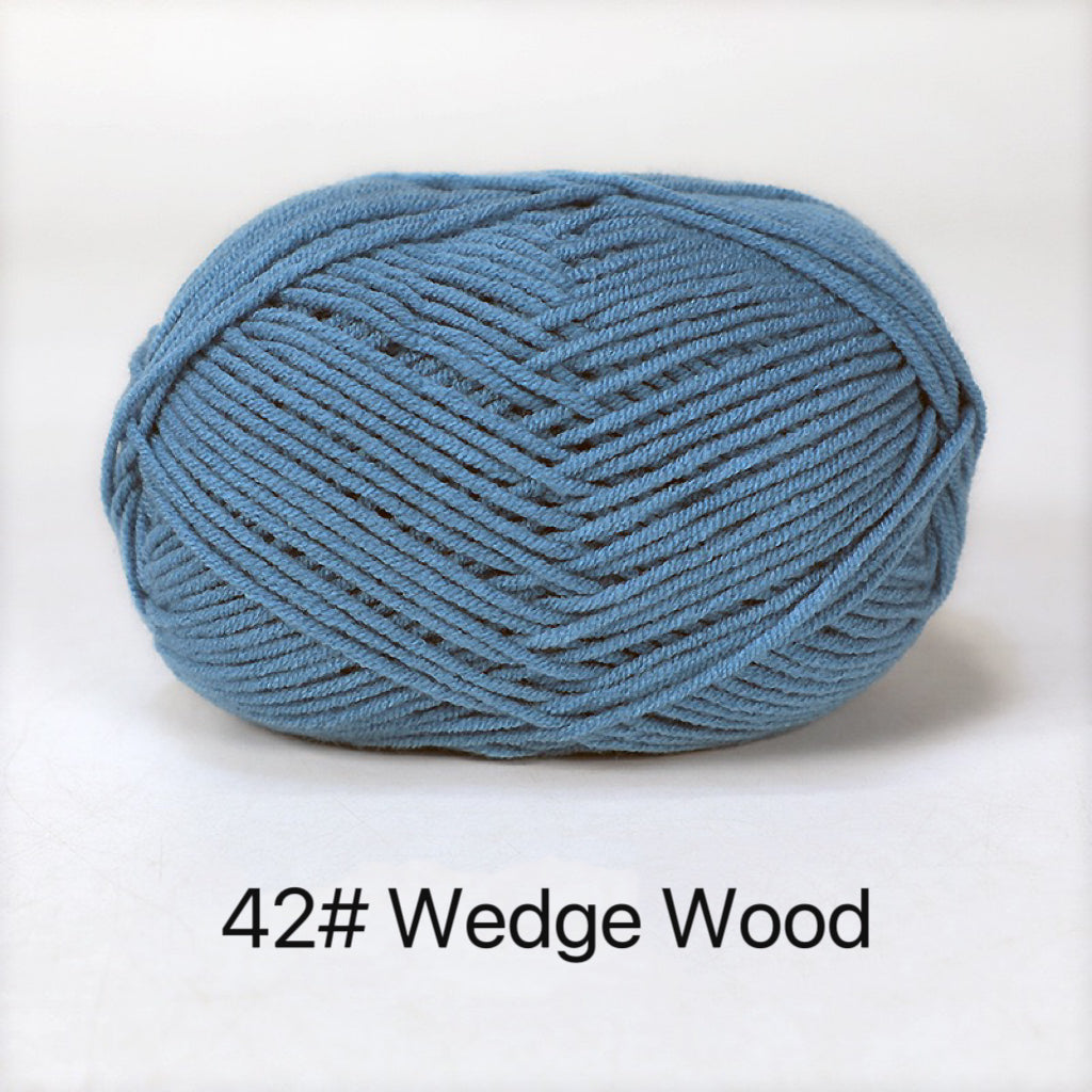 Premium Milk Cotton Yarn in 86 Beautiful Colors - DK Weight - 80% Cotton - 50g weight - Ideal for Crochet (2mm-3mm Hook)