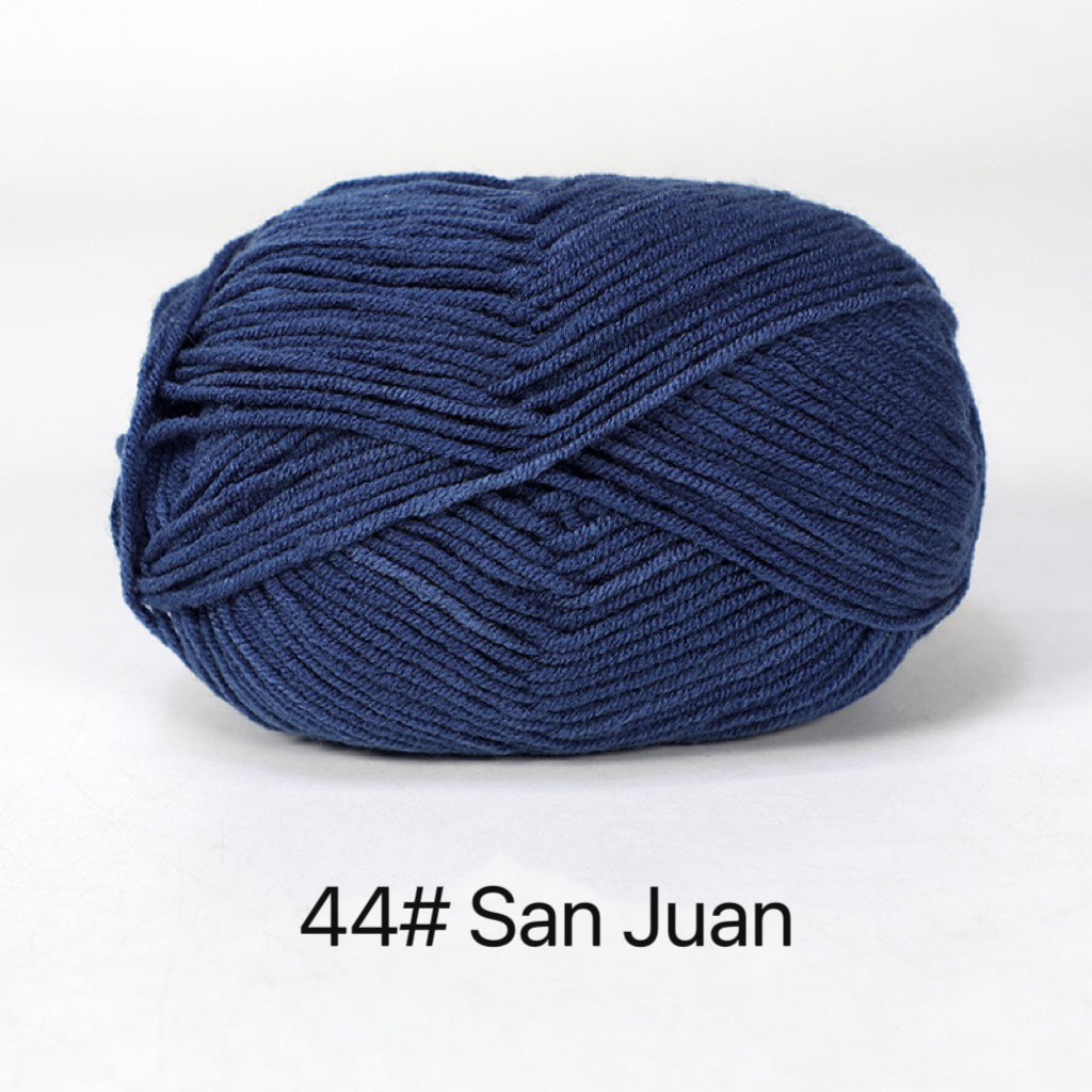 Premium Milk Cotton Yarn in 86 Beautiful Colors - DK Weight - 80% Cotton - 50g weight - Ideal for Crochet (2mm-3mm Hook)