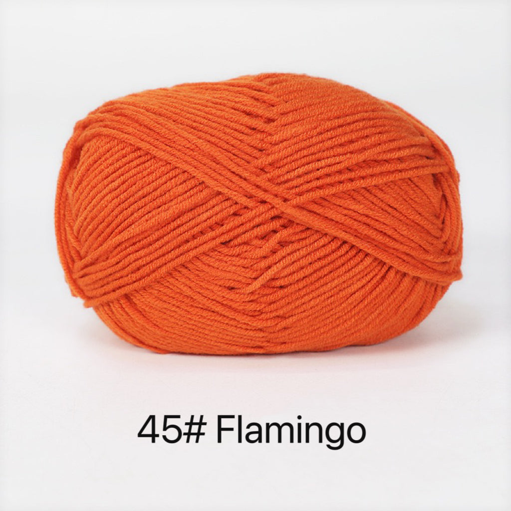 Premium Milk Cotton Yarn in 86 Beautiful Colors - DK Weight - 80% Cotton - 50g weight - Ideal for Crochet (2mm-3mm Hook)