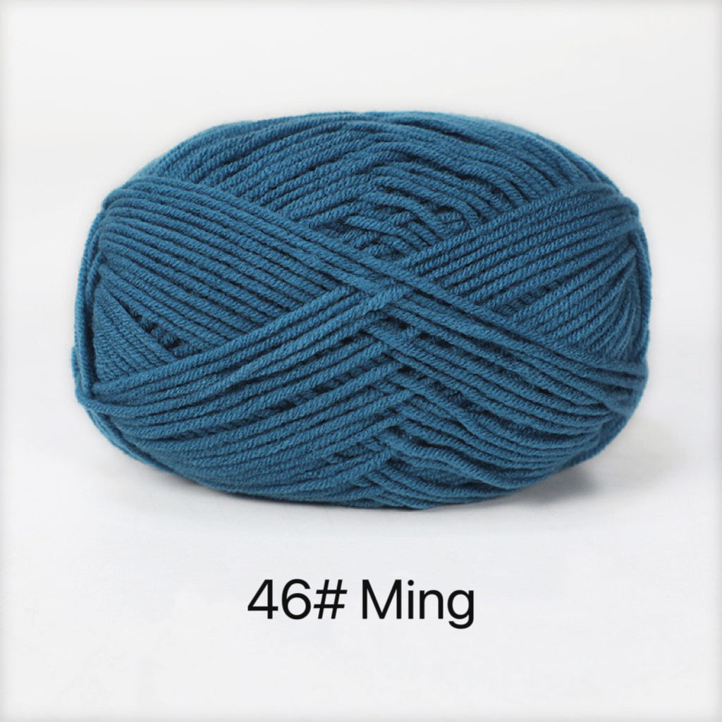 Premium Milk Cotton Yarn in 86 Beautiful Colors - DK Weight - 80% Cotton - 50g weight - Ideal for Crochet (2mm-3mm Hook)