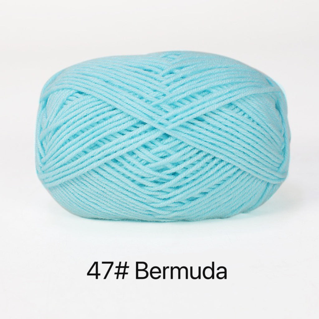 Premium Milk Cotton Yarn in 86 Beautiful Colors - DK Weight - 80% Cotton - 50g weight - Ideal for Crochet (2mm-3mm Hook)