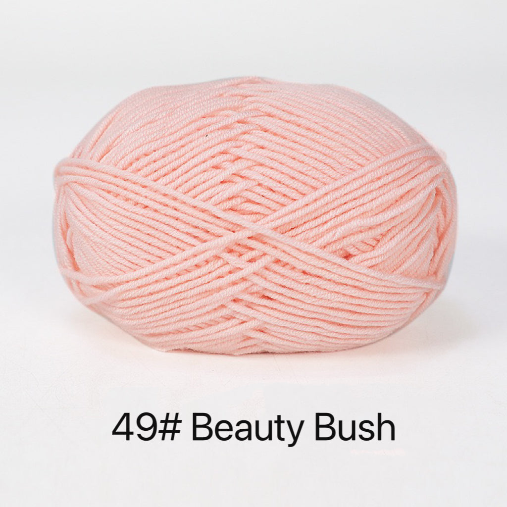 Premium Milk Cotton Yarn in 86 Beautiful Colors - DK Weight - 80% Cotton - 50g weight - Ideal for Crochet (2mm-3mm Hook)