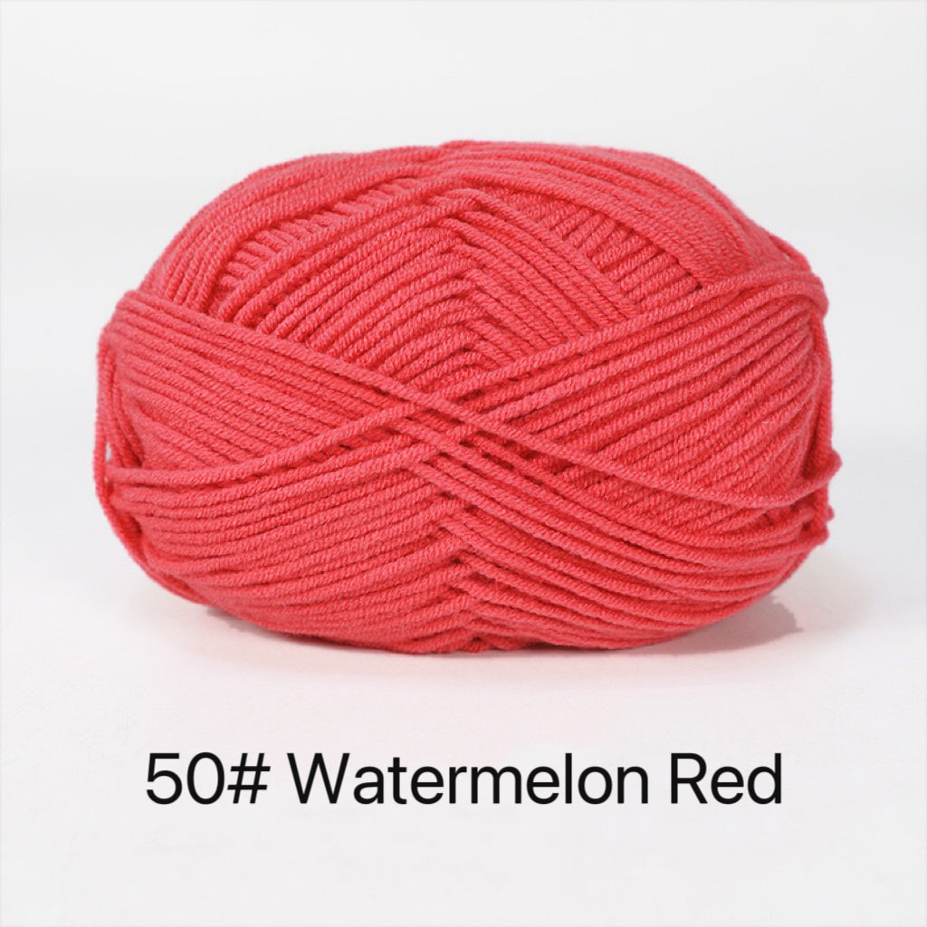 Premium Milk Cotton Yarn in 86 Beautiful Colors - DK Weight - 80% Cotton - 50g weight - Ideal for Crochet (2mm-3mm Hook)