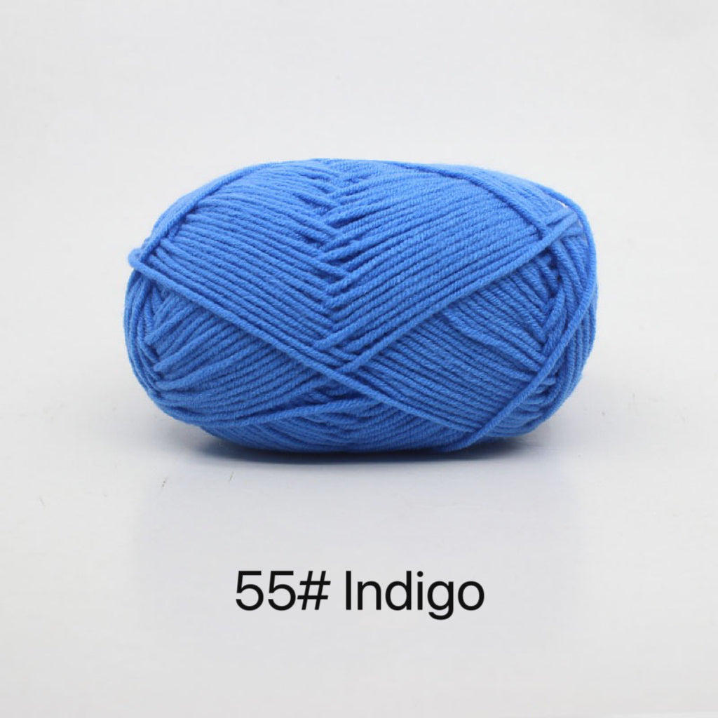 Premium Milk Cotton Yarn in 86 Beautiful Colors - DK Weight - 80% Cotton - 50g weight - Ideal for Crochet (2mm-3mm Hook)