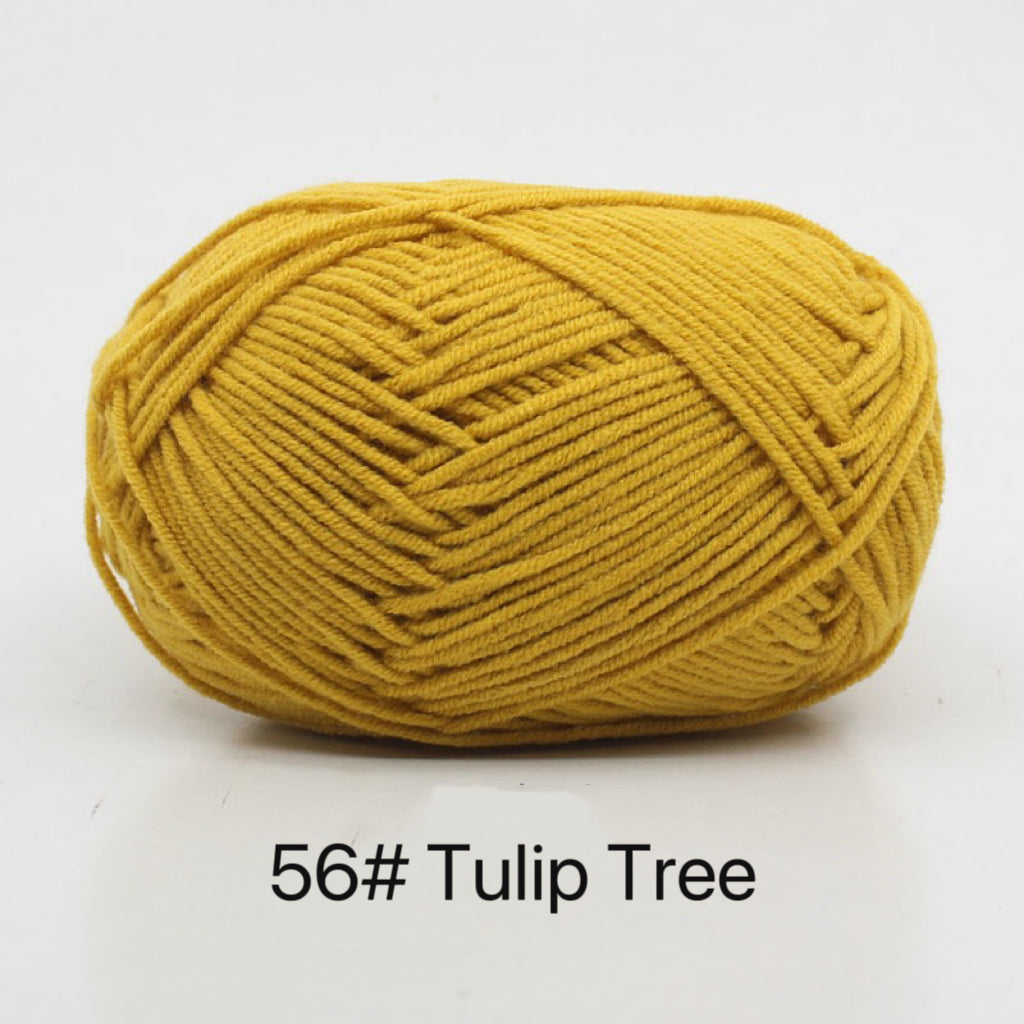 Premium Milk Cotton Yarn in 86 Beautiful Colors - DK Weight - 80% Cotton - 50g weight - Ideal for Crochet (2mm-3mm Hook)