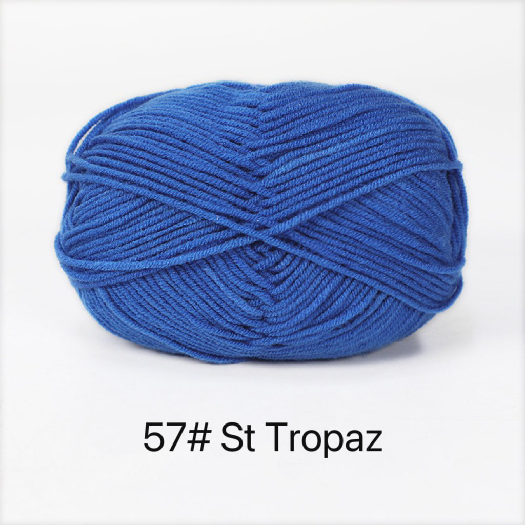 Premium Milk Cotton Yarn in 86 Beautiful Colors - DK Weight - 80% Cotton - 50g weight - Ideal for Crochet (2mm-3mm Hook)