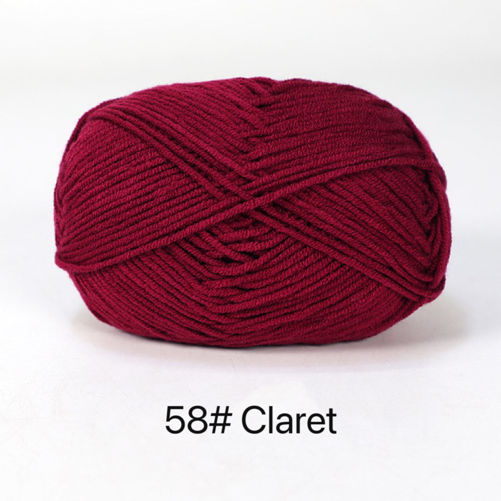 Premium Milk Cotton Yarn in 86 Beautiful Colors - DK Weight - 80% Cotton - 50g weight - Ideal for Crochet (2mm-3mm Hook)