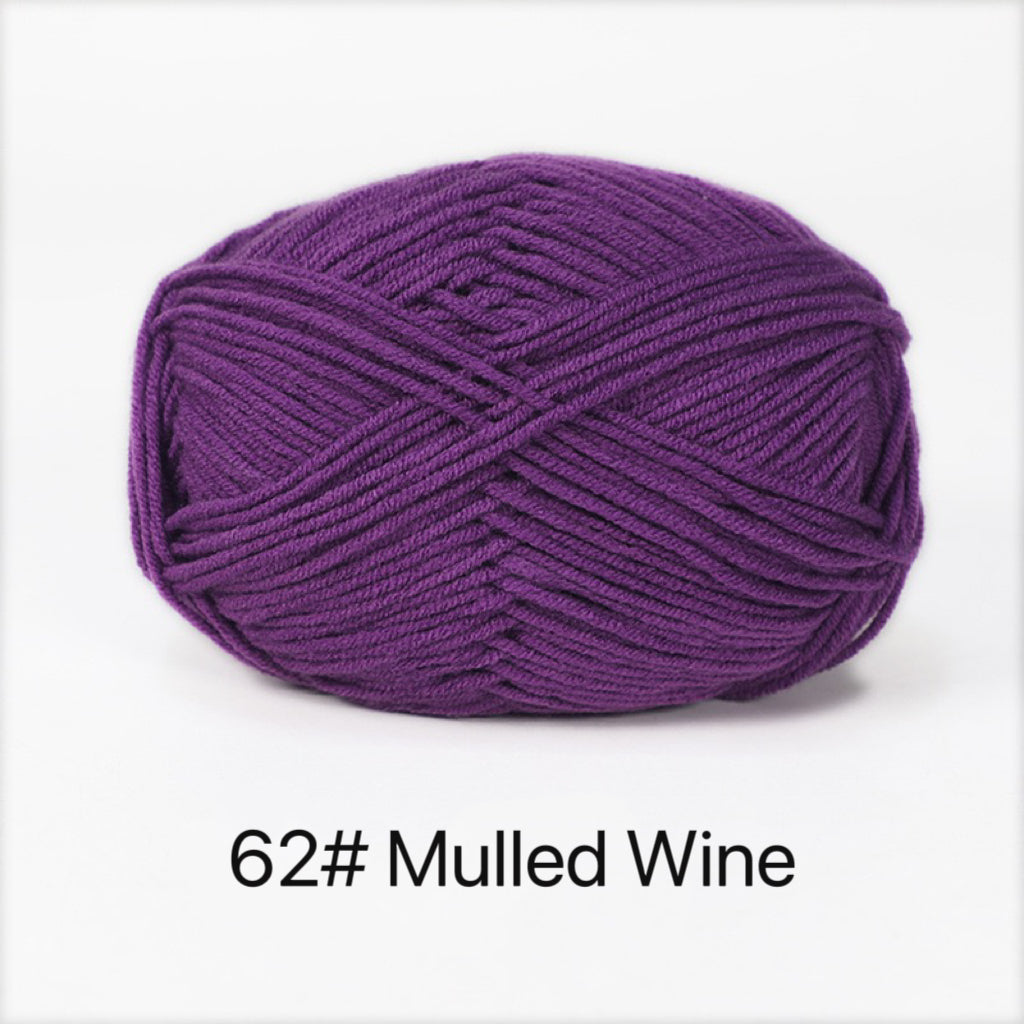 Premium Milk Cotton Yarn in 86 Beautiful Colors - DK Weight - 80% Cotton - 50g weight - Ideal for Crochet (2mm-3mm Hook)
