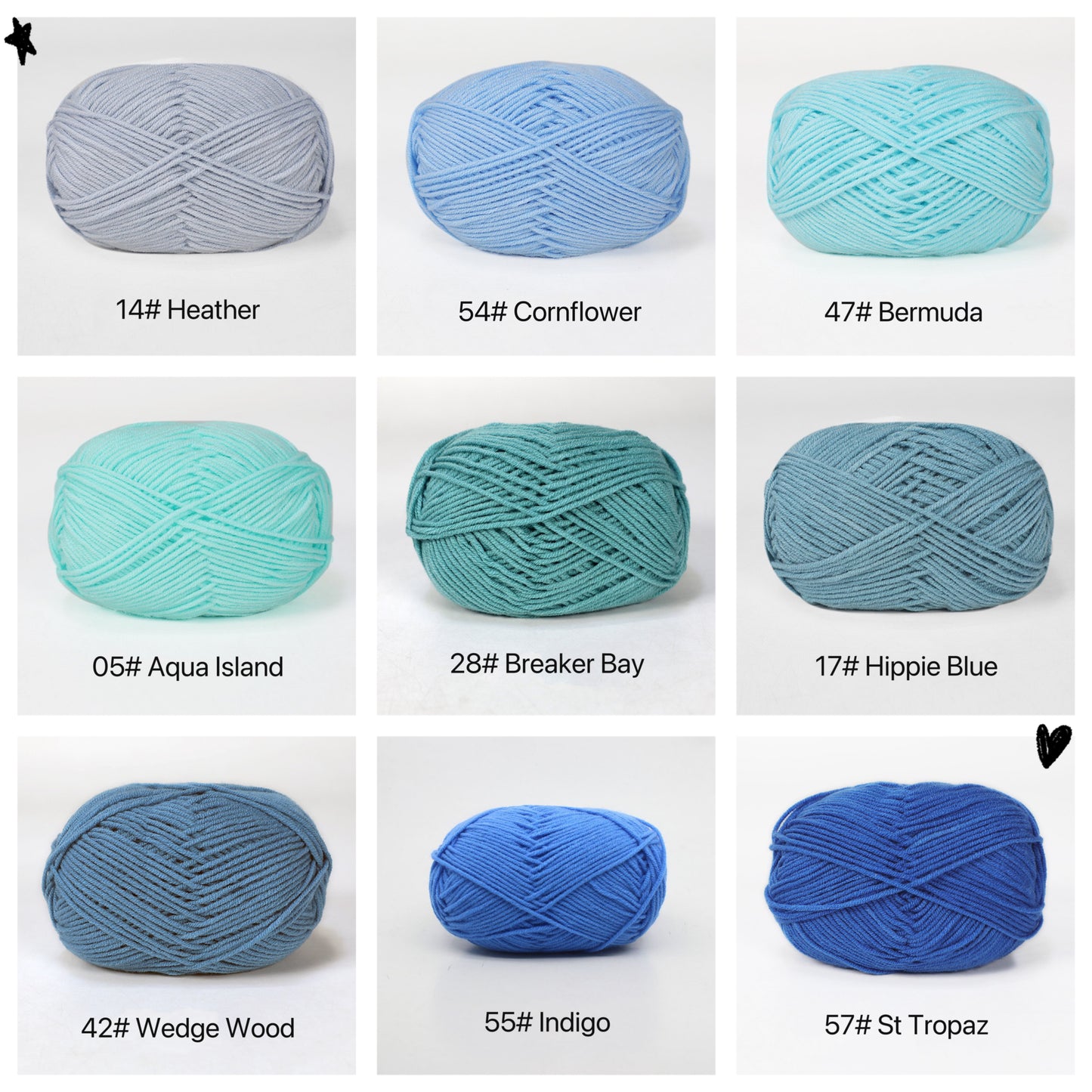 Premium Milk Cotton Yarn in 86 Beautiful Colors - DK Weight - 80% Cotton - 50g weight - Ideal for Crochet (2mm-3mm Hook)