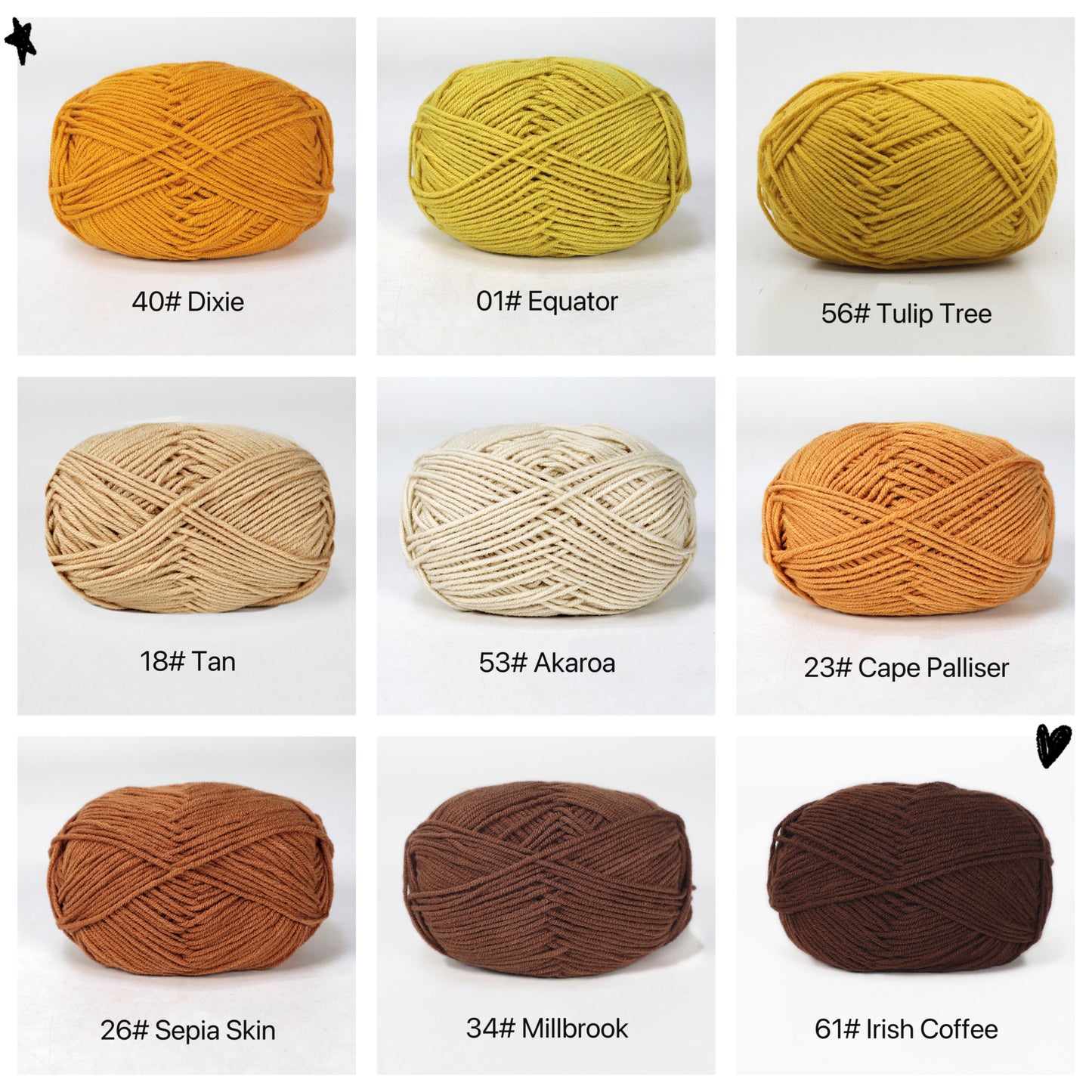 Premium Milk Cotton Yarn in 86 Beautiful Colors - DK Weight - 80% Cotton - 50g weight - Ideal for Crochet (2mm-3mm Hook)