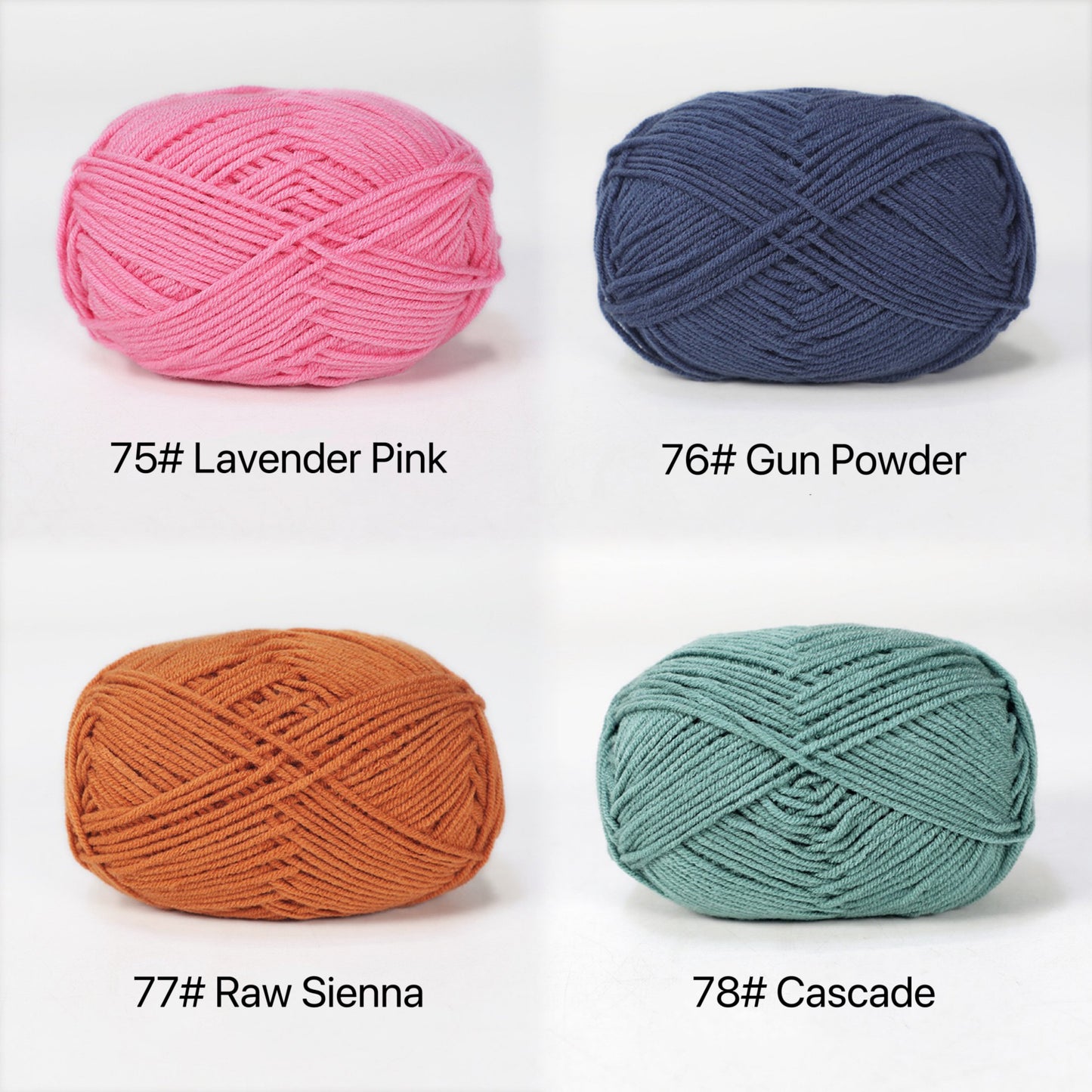 Premium Milk Cotton Yarn in 86 Beautiful Colors - DK Weight - 80% Cotton - 50g weight - Ideal for Crochet (2mm-3mm Hook)