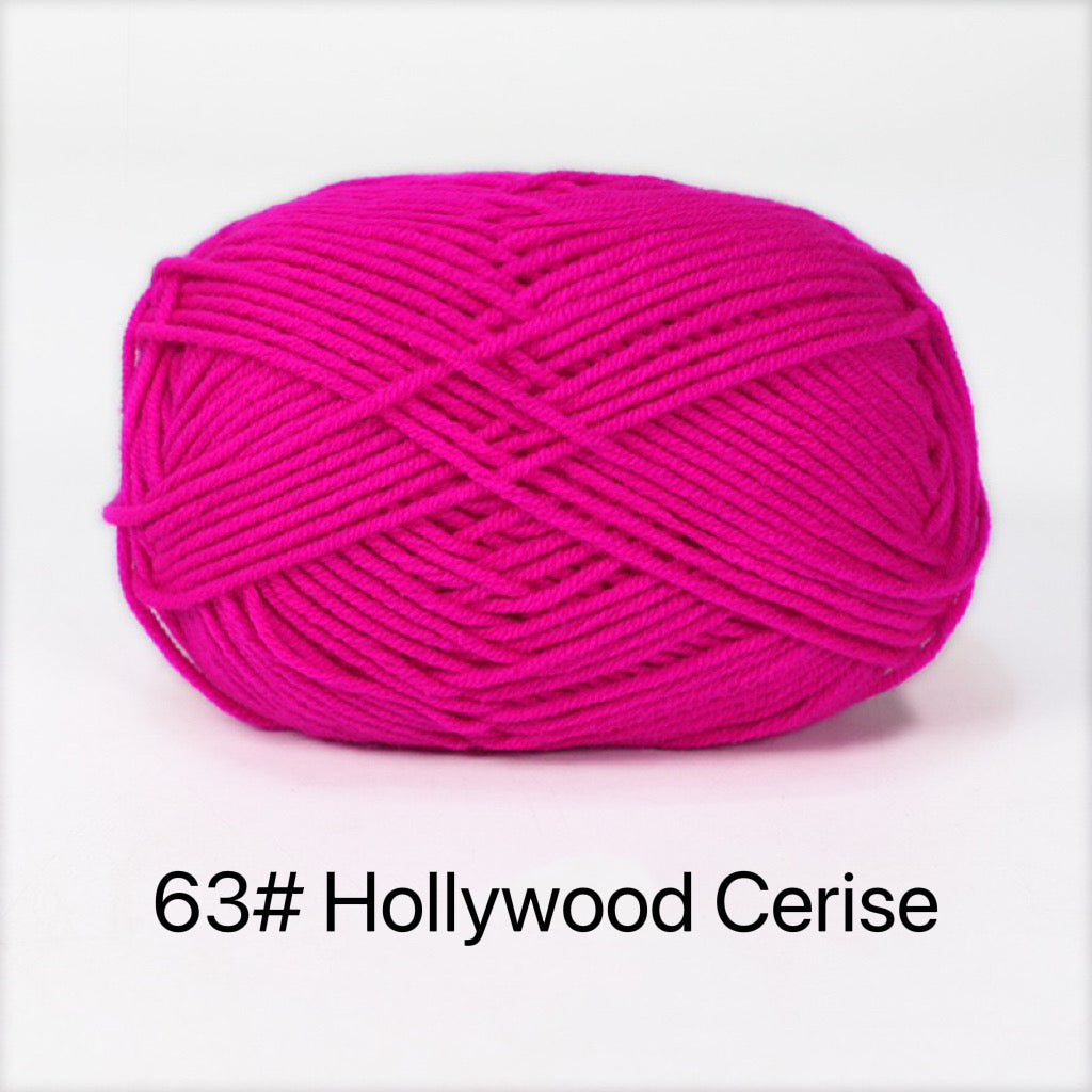 Premium Milk Cotton Yarn in 86 Beautiful Colors - DK Weight - 80% Cotton - 50g weight - Ideal for Crochet (2mm-3mm Hook)