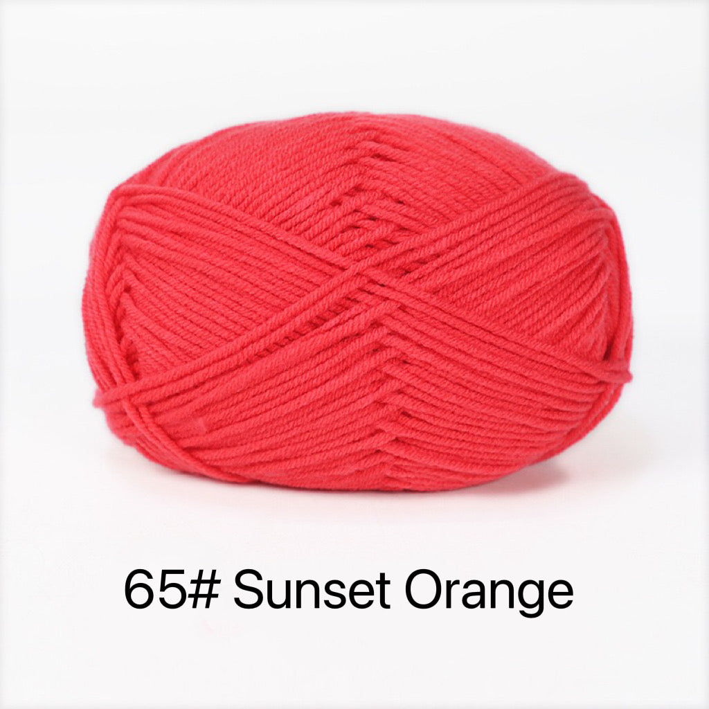 Premium Milk Cotton Yarn in 86 Beautiful Colors - DK Weight - 80% Cotton - 50g weight - Ideal for Crochet (2mm-3mm Hook)