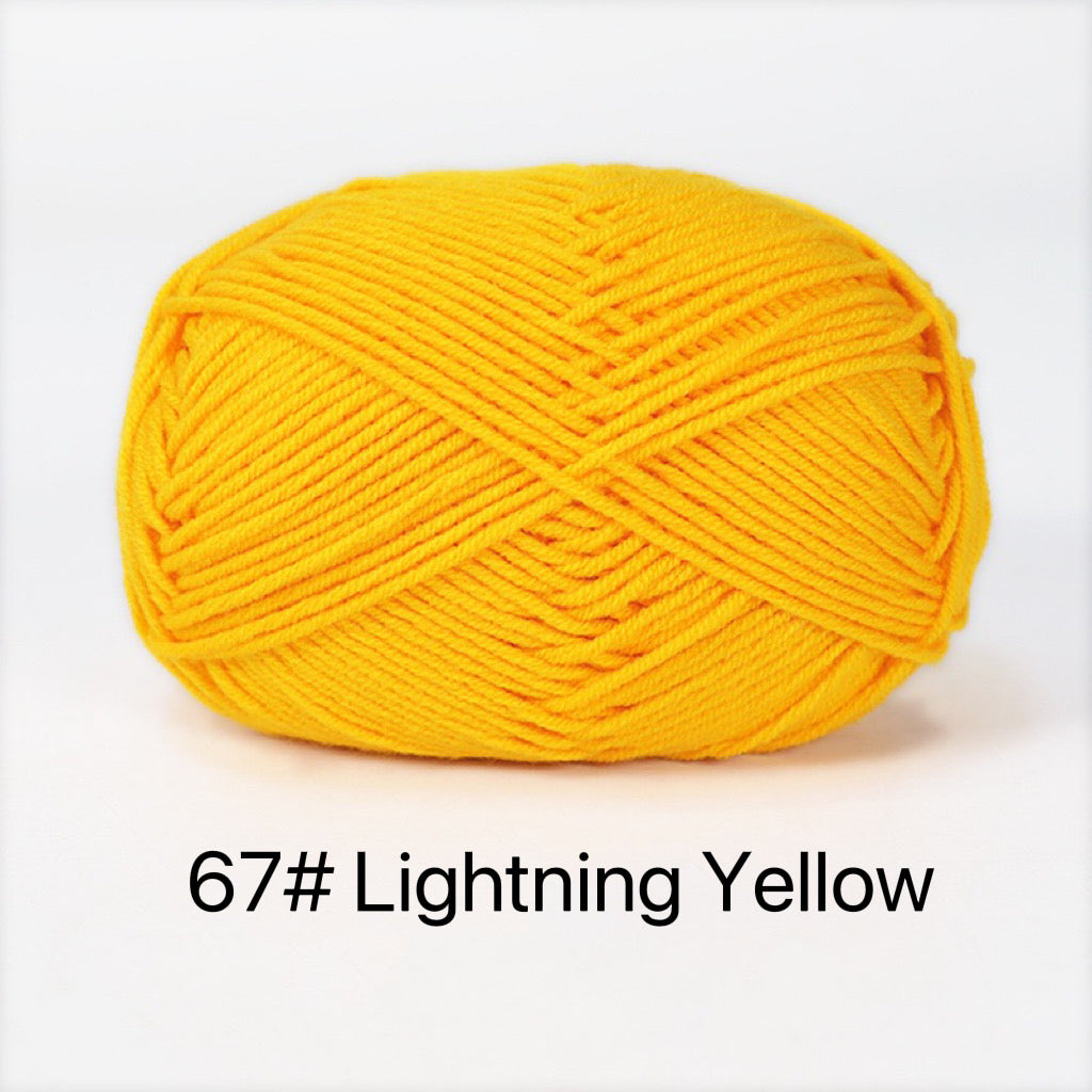 Premium Milk Cotton Yarn in 86 Beautiful Colors - DK Weight - 80% Cotton - 50g weight - Ideal for Crochet (2mm-3mm Hook)
