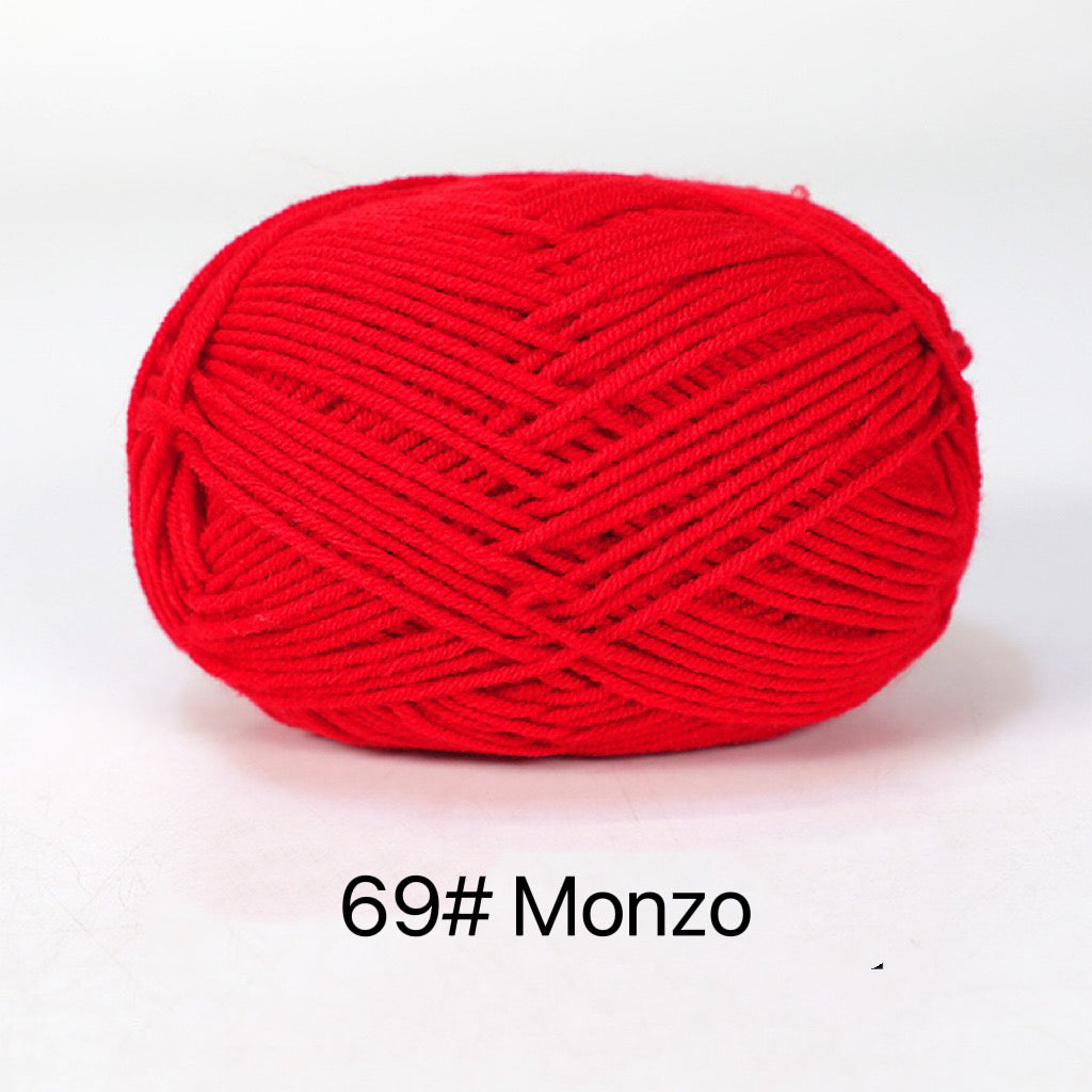 Premium Milk Cotton Yarn in 86 Beautiful Colors - DK Weight - 80% Cotton - 50g weight - Ideal for Crochet (2mm-3mm Hook)
