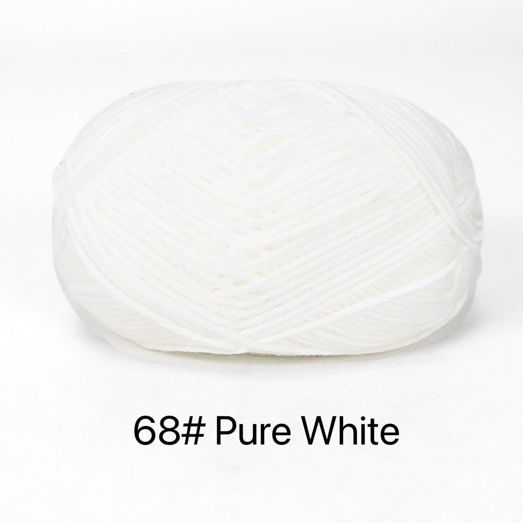 Premium Milk Cotton Yarn in 86 Beautiful Colors - DK Weight - 80% Cotton - 50g weight - Ideal for Crochet (2mm-3mm Hook)