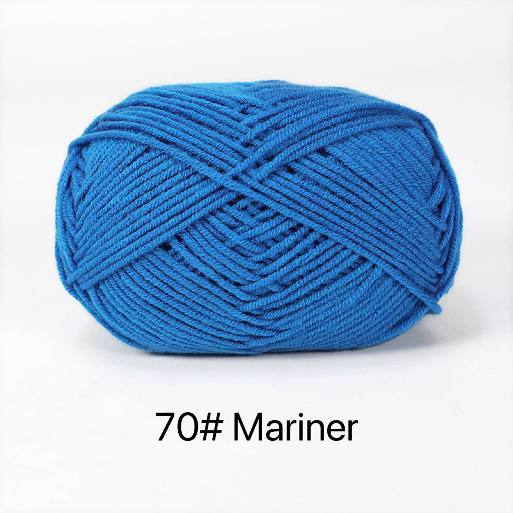 Premium Milk Cotton Yarn in 86 Beautiful Colors - DK Weight - 80% Cotton - 50g weight - Ideal for Crochet (2mm-3mm Hook)
