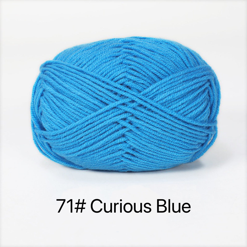 Premium Milk Cotton Yarn in 86 Beautiful Colors - DK Weight - 80% Cotton - 50g weight - Ideal for Crochet (2mm-3mm Hook)