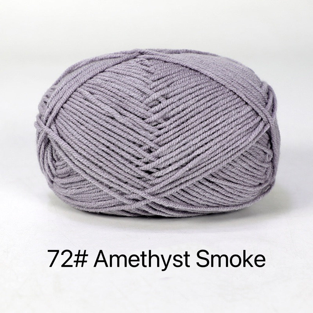 Premium Milk Cotton Yarn in 86 Beautiful Colors - DK Weight - 80% Cotton - 50g weight - Ideal for Crochet (2mm-3mm Hook)