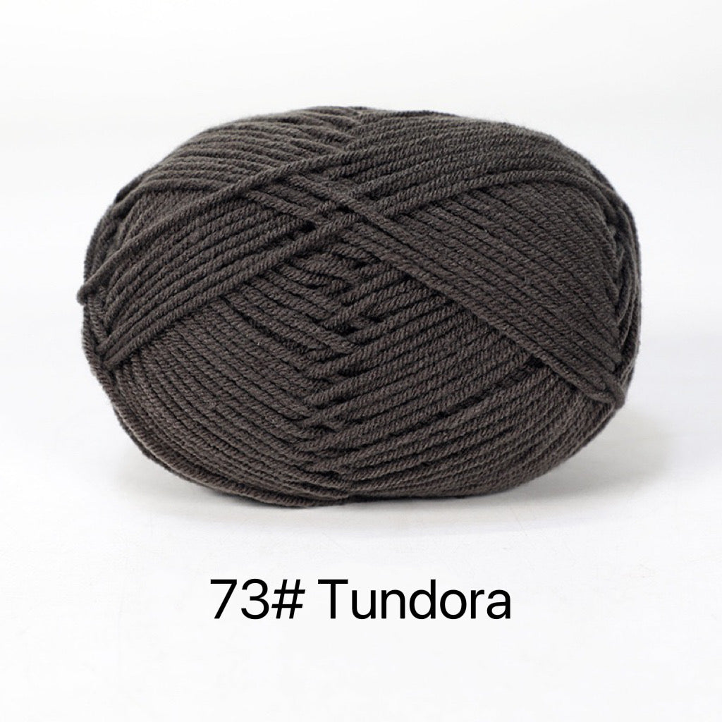 Premium Milk Cotton Yarn in 86 Beautiful Colors - DK Weight - 80% Cotton - 50g weight - Ideal for Crochet (2mm-3mm Hook)