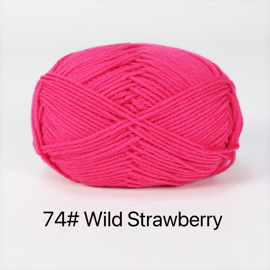 Premium Milk Cotton Yarn in 86 Beautiful Colors - DK Weight - 80% Cotton - 50g weight - Ideal for Crochet (2mm-3mm Hook)