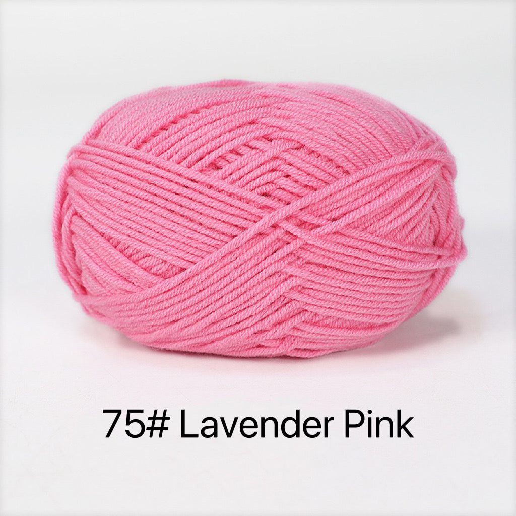Premium Milk Cotton Yarn in 86 Beautiful Colors - DK Weight - 80% Cotton - 50g weight - Ideal for Crochet (2mm-3mm Hook)