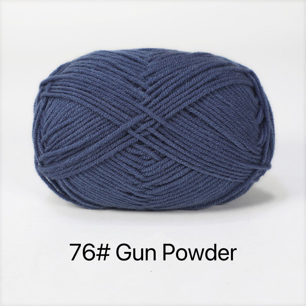 Premium Milk Cotton Yarn in 86 Beautiful Colors - DK Weight - 80% Cotton - 50g weight - Ideal for Crochet (2mm-3mm Hook)