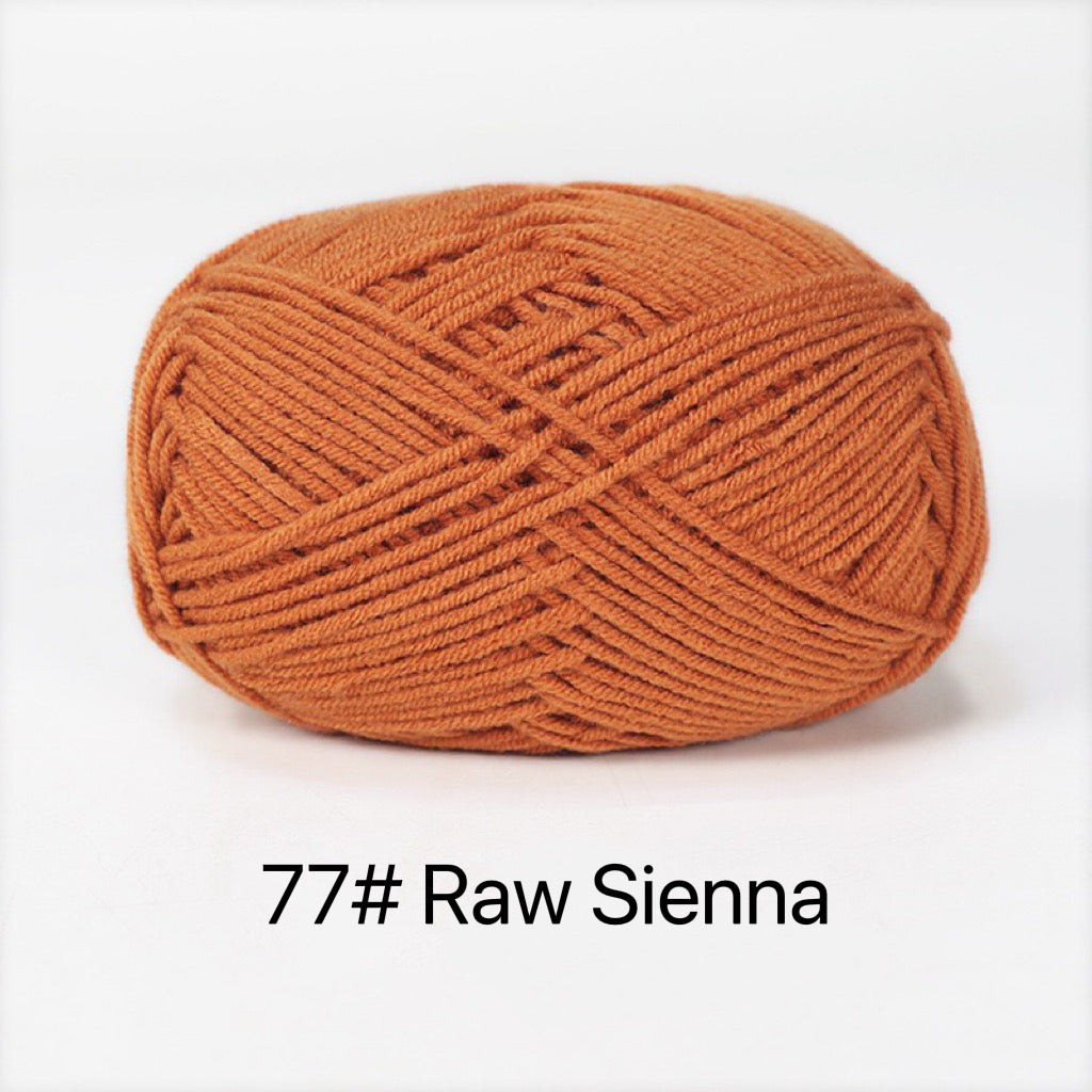 Premium Milk Cotton Yarn in 86 Beautiful Colors - DK Weight - 80% Cotton - 50g weight - Ideal for Crochet (2mm-3mm Hook)