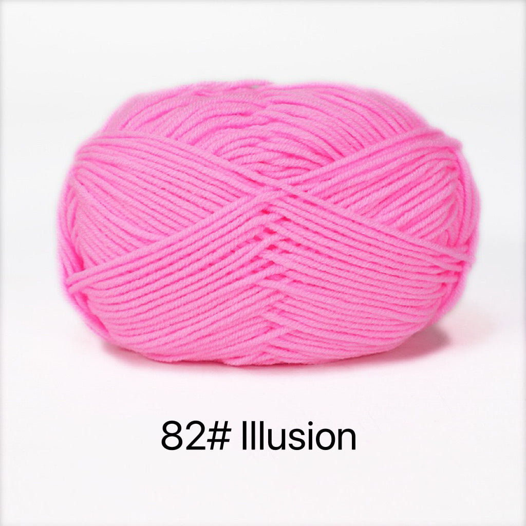Premium Milk Cotton Yarn in 86 Beautiful Colors - DK Weight - 80% Cotton - 50g weight - Ideal for Crochet (2mm-3mm Hook)