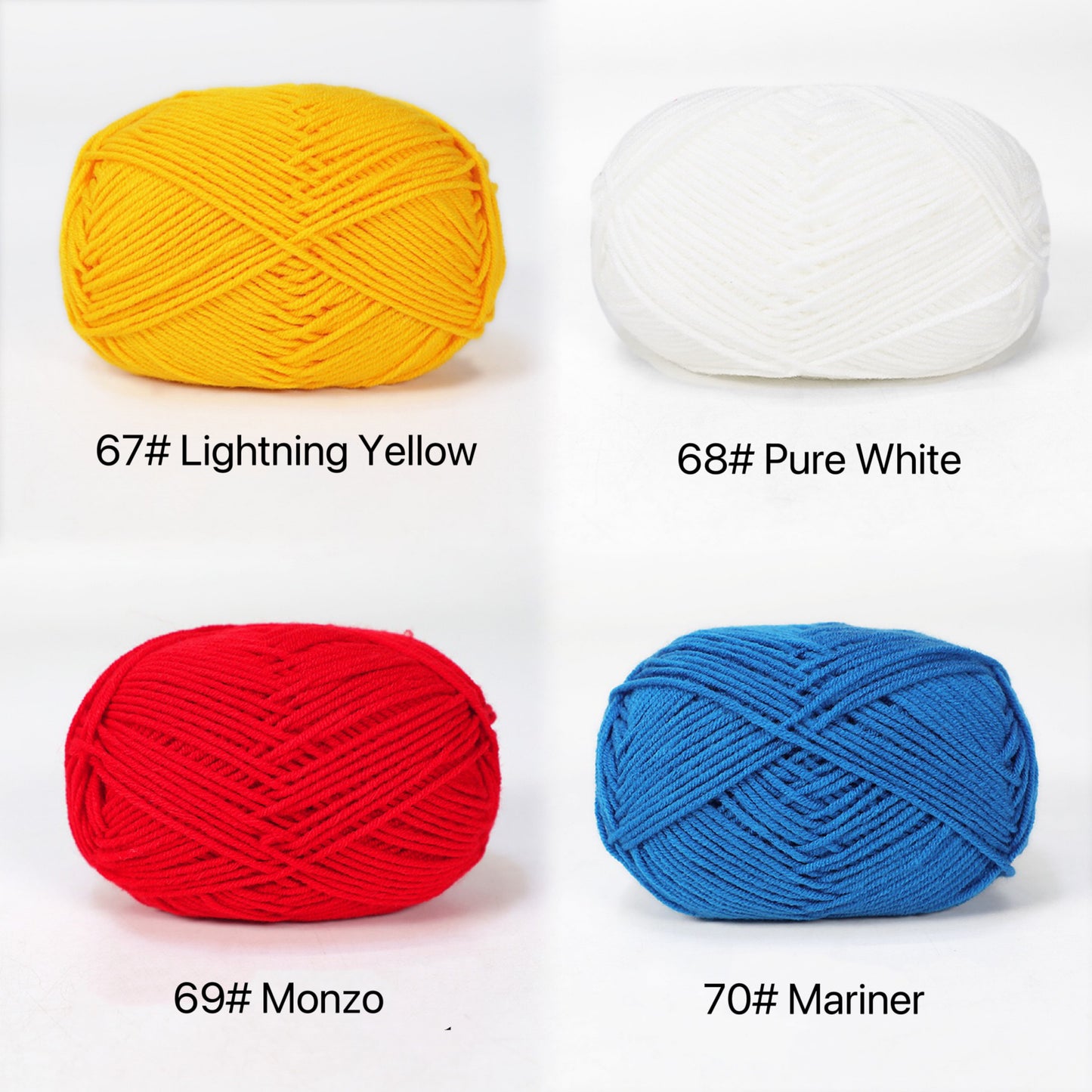 Premium Milk Cotton Yarn in 86 Beautiful Colors - DK Weight - 80% Cotton - 50g weight - Ideal for Crochet (2mm-3mm Hook)