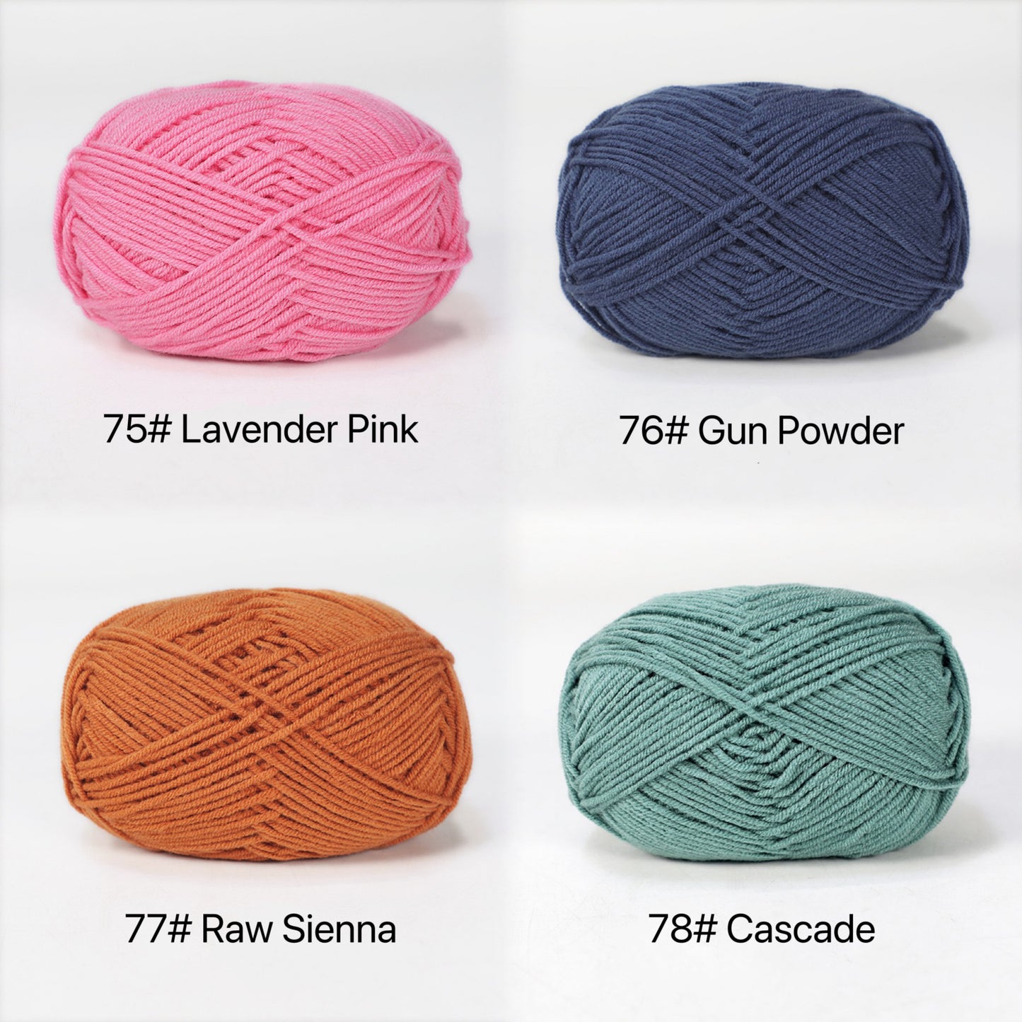 Premium Milk Cotton Yarn in 86 Beautiful Colors - DK Weight - 80% Cotton - 50g weight - Ideal for Crochet (2mm-3mm Hook)