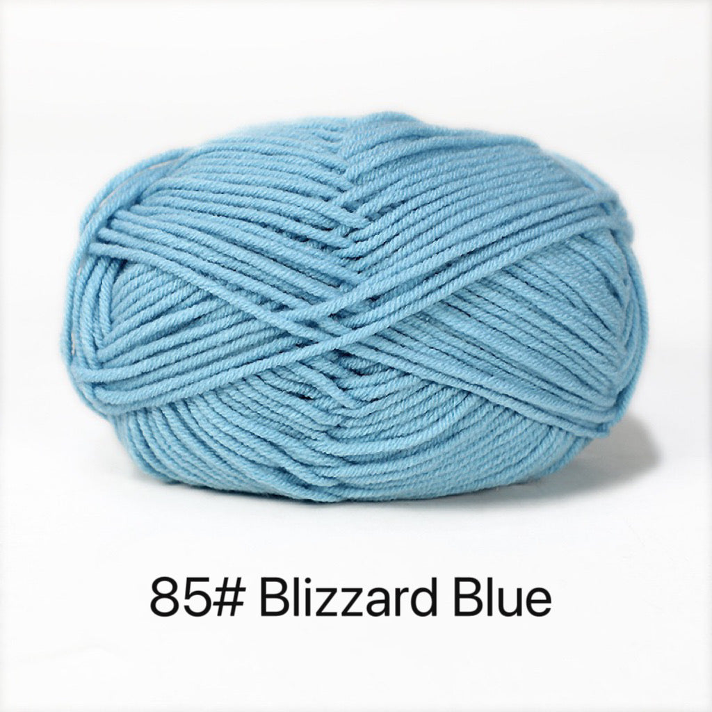 Premium Milk Cotton Yarn in 86 Beautiful Colors - DK Weight - 80% Cotton - 50g weight - Ideal for Crochet (2mm-3mm Hook)