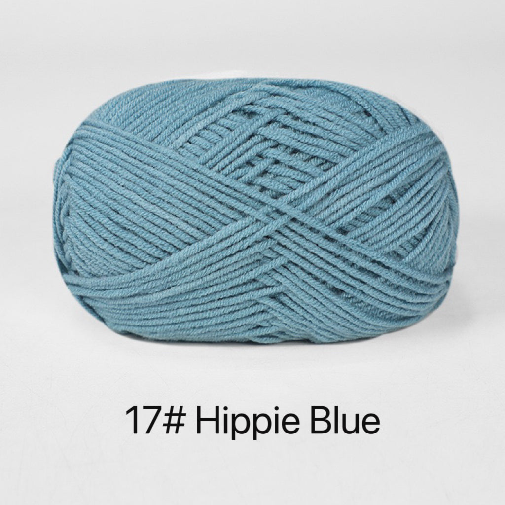 Blue Yarn - DK Weight - 80% Cotton  - 50g weight - Ideal for Crochet (2mm-3mm Hook)