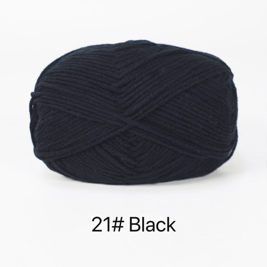 Shade of Black Grey Dark Blue Premium DK Yarn  - 80% Cotton  - 50g weight - Ideal for Crochet (2mm-3mm Hook)