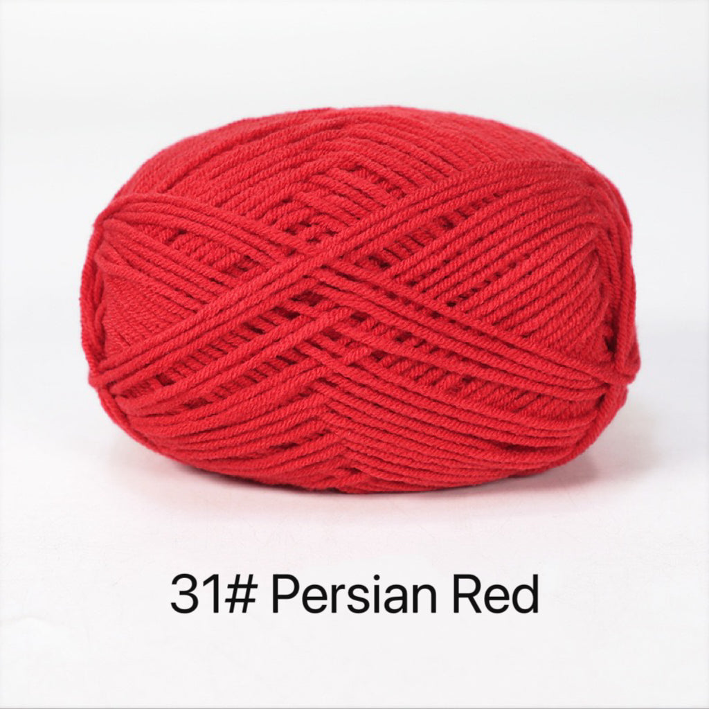 Red Premium DK Yarn - 80% Cotton  - 50g weight - Ideal for Crochet (2mm-3mm Hook)