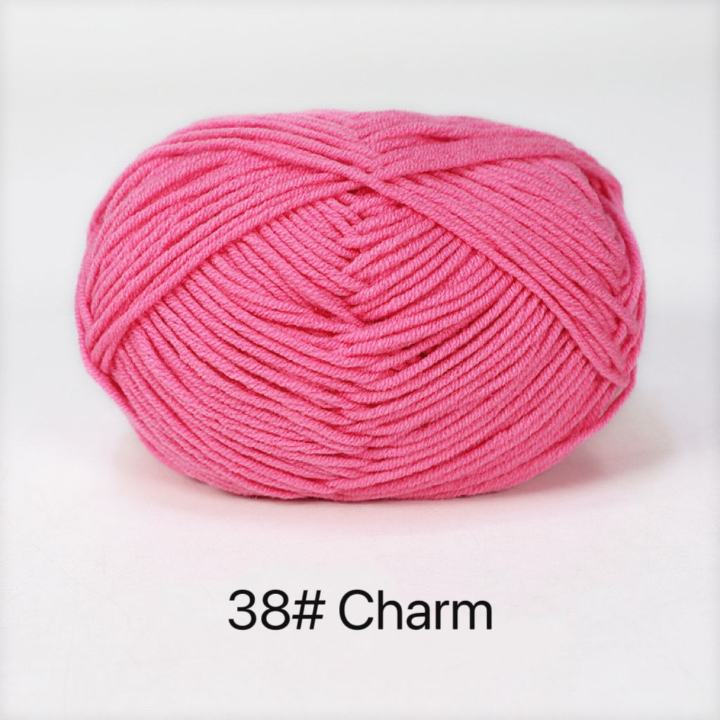 Cream Pink Purple Premium DK Yarn - Soft Blend for Knitting & Crochet