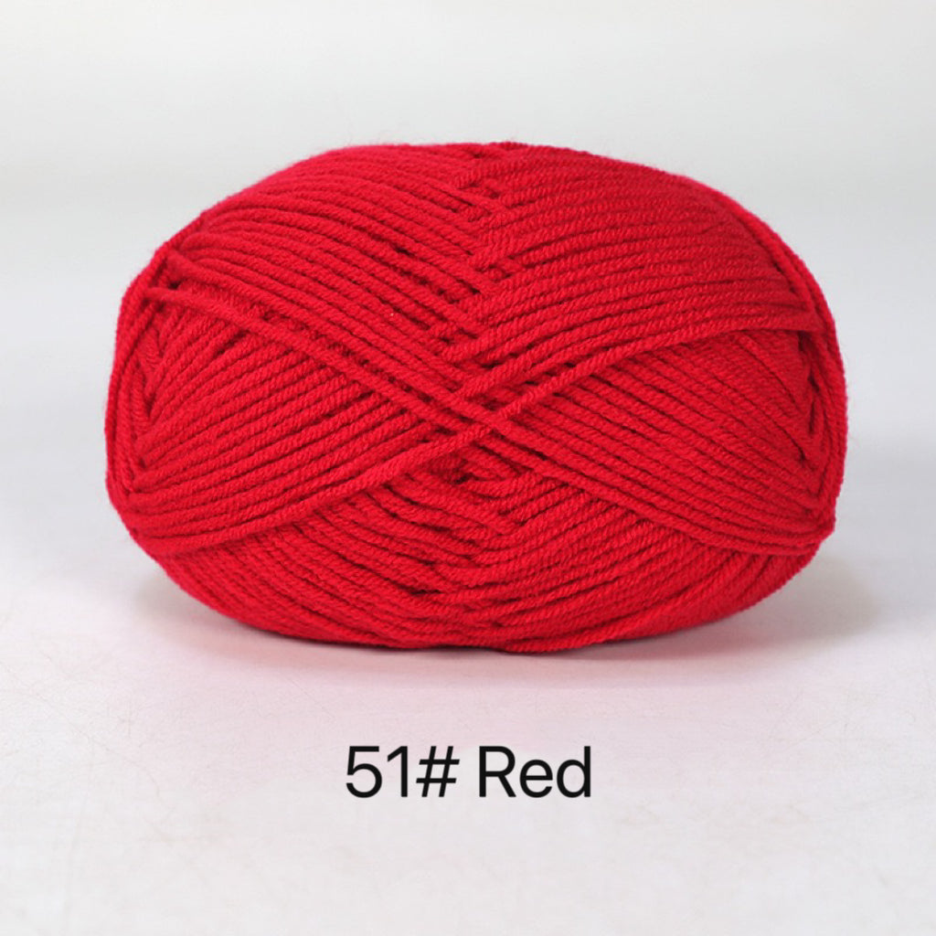 Red Premium DK Yarn - 80% Cotton  - 50g weight - Ideal for Crochet (2mm-3mm Hook)